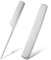 2 Stück Metall stielkamm Silber Edelstahl-Haarkamm Set, Metall Rattenschwanzkamm, Professionelle Friseurkämme, Antistatischer Kamm, Feine Zähne, Schneidkamm, Haarstylingkämme für Männer und Frauen