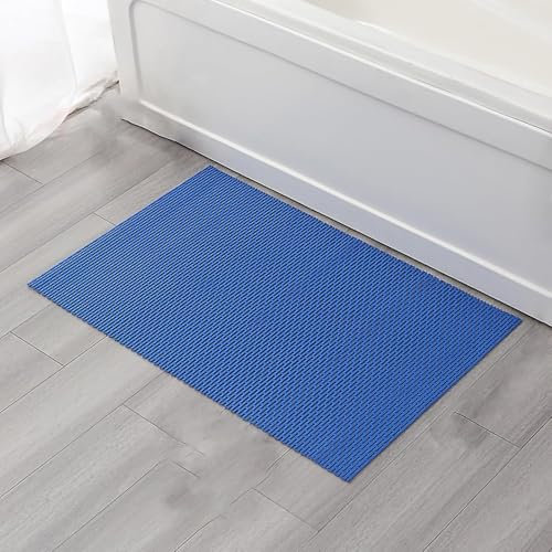 CucCe Drainage non-slip floor mats Bathroom Non-Slip PVC Drainage Mat, Commercial Wet Area Hollow Floor Mat For Garage, Swimming Pool, Indoor Outdoor non-slip mat(Blue,90cm x 100cm)