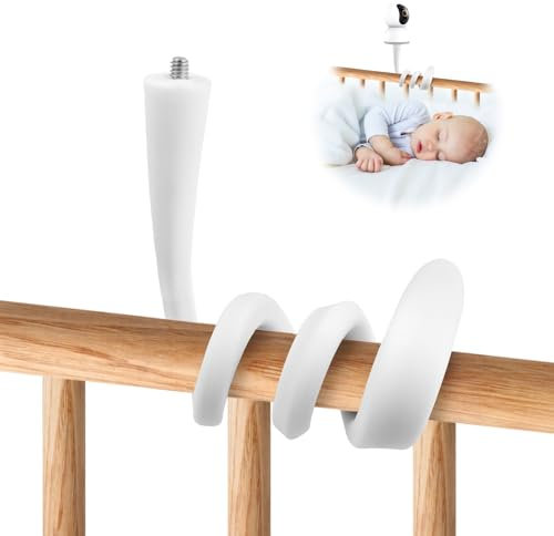 ELEPRUC Babyphone Halterung, Flexible Baby Kamera Holder, Flexible Crib Mount, Baby Monitor Mount, Baby Camera Stand Compatible mit Babyphone Kameras mit Einem 1/4 Gewinde