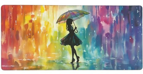 Tapis de Souris Gaming Rêve Tapis de Souris XXL 1000x400x3mm Fille Tapis de Bureau sous Main avec Base en Caoutchouc, Mouse Pad à Bords Cousus antidérapante pour Gamer Personnel de Bureau-z915