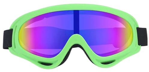 YGMNQAL Skibrille Skiing Goggles Cycling Motorcycle Windproof Goggles Anti-Fog Snowboard Snow Goggles Winter Outdoor Sport Skiing Eyewear(Green Ski Goggle)