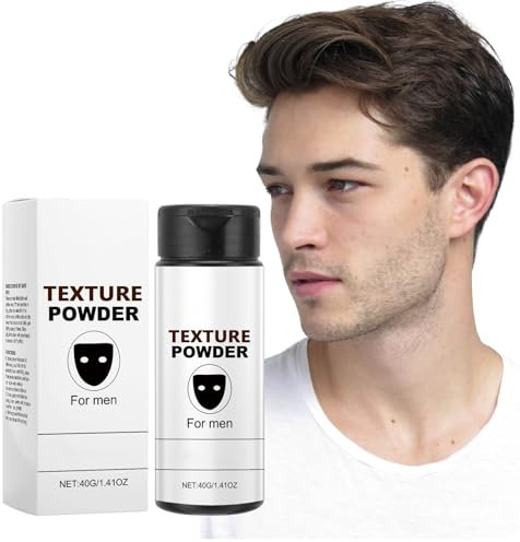 Polvo de textura para hombres, polvo de textura para el cabello, polvo de volumen de máscara negra, aporta textura y volumen instantáneos, natural, fácil aplicación y efecto de peinado duradero (1