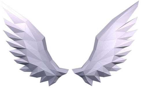 DIY The Wings of Wall Angel Papercraft kit, Abstract Low Poly Animal DIY kits, Home decor, kids crafts kits, Gift, origami 3D, Paper sculpture, 3D Puzzle, Papercraft set for adults