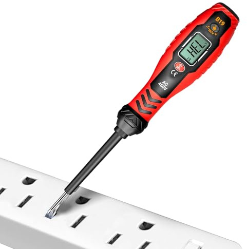 Opdestn Penna Rilevatore Tensione | Rilevatore Circuiti con Display Digitale - Cacciavite Elettrico 2 in 1 Compatto con Schermo LCD per Casa e Industria