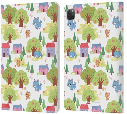 Head Case Designs sous Licence Officielle Tom and Jerry Motif D'Arbres Graphismes Gokko Étui Portefeuille en Cuir Compatible avec Apple iPad Pro 11 2020/2021 / 2022