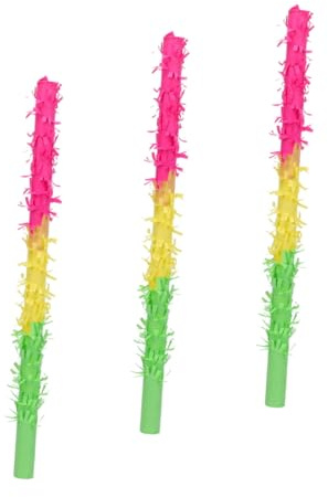PartyKindom 3 Stück-pack Papier Piñata Schläger für Kindergeburtstag Stabiles und Handliches Design für Feierlichkeiten und Partyspiele mit Kindern