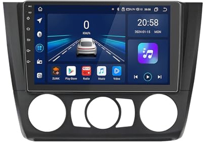Android 14 Car Radio para BMW 1 Series 2008-2012 2 DIN de Coche NAVEGACIÓN con Pantalla Táctil 9 Pulgadas Reproductor Multimedia(B,F5 6+128G)