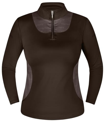 Equinate Damen Funktionsshirt Glide - leichtes Langarmshirt für Reitsport und Training - atmungsaktiv elastisch und angenehm weich auf der Haut