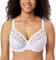 DELIMIRA Women's Full Coverage Non-Foam Floral Lace Plus Size Underwired Bra White 42G