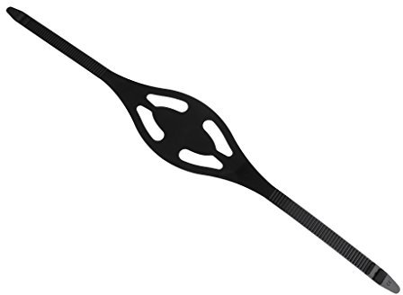 MagiDeal Wasserfeste Ersatzbänder Maskenband, Silikon Band Strap Kopfbänder Ersatzband Gurt für Sport Schwimmbrillen Tauchen Maske Brille, Silikagel, Schwarz L