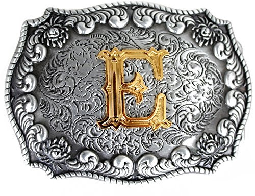 Bai You Mei Herrens Western Klassik Initialen Buchstabe Gold Gürtelschnalle Cowboy Gürtelschnalle
