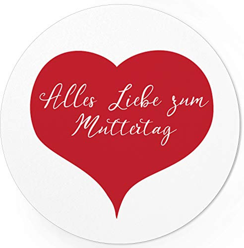24 moderne Design Etiketten, rund/Muttertags Herz/Muttertag/Liebe/Herzen/Mama Geschenk/Geschenk-Aufkleber/Sticker/für Firmen