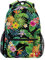 Pineapple Tropical Palm Rucksack Wasserdicht Schule Schultertasche Gym Rucksack Blume Schwarz Obst Laptop Tasche Outdoor Reisetasche für Kinder Jungen Mädchen Damen Herren