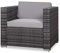 SVITA Sessel für Polyrattan Lounge Lugano/California Ergänzung Rattan (Grau)