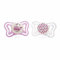 Chicco Physio Light Silikon Schnuller, sterilisierbar, 2 Stück, Rosa, 2-6 m