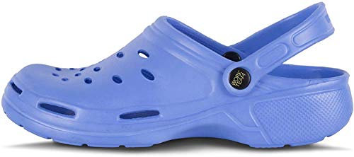 Work Team Zueco Sanitario EVA Unisex, Ultraligero, ergonómico. Anatómico, con Cámara ortopédica, Suave para los pies. Unisex Celeste 41