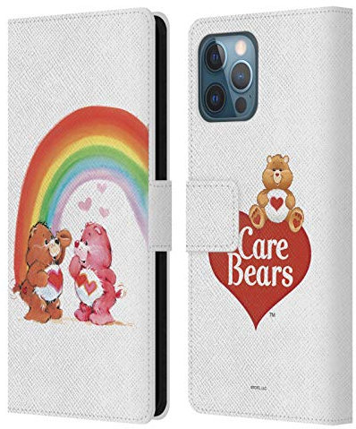 Head Case Designs Officially Licensed Care Bears Rainbow Classic Leather Wallet Case Compatible With Apple iPhone 12 Pro Max