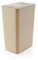 Poubelle de cuisine rectangulaire avec couvercle tactile - 34 x 15 x 20 cm - Beige