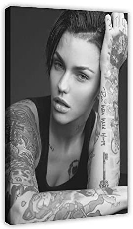 Ruby Rose Poster 8 Leinwand Poster Wandkunst Dekor Druck Bild Gemälde für Wohnzimmer Schlafzimmer Dekoration 30 × 45 cm Rahmen: