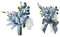 YLSZHY Ansteckblume mit Blumenmotiv, Ansteckblume für Herren, Blumenstrauß, Hochzeitszeremonie, Seidenstoff, Dekoration (blau)