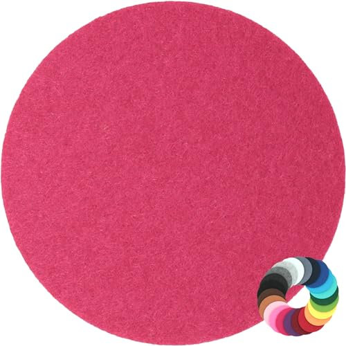 Rundes Platzset Filzuntersetzer in 35cm, cyclam (HF013) für Gläser, Essen, Tischdeko