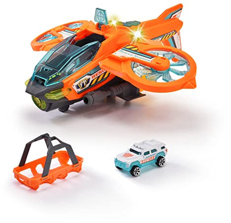 Dickie Toys - Spielzeug-Helikopter Sky Patroller (35 cm) - Rettungs-Flugzeug mit einklappbaren Flügeln & Wasser-Spritzfunktion, Spielzeug-Hubschrauber für Kinder ab 3 Jahren, 203794000ONL