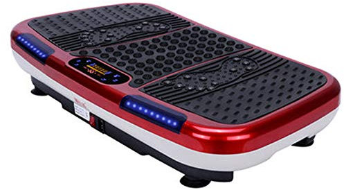 Vibrationsplatte VP250 im elegant geschwungenen schlanken Design | Fettverbrennung & Muskelaufbau | Mit Bluetooth-Widerstandsbändern Magnetfeldtherapie-Massage (Größe: 78 * 43 * 14 cm, Farbe