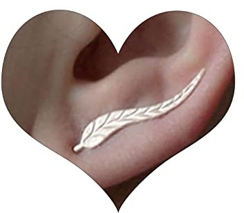 Wendalern Blatt Ohr Kletterer Ohrringe Boho Ohr Crawler Ohrringe Gold Blatt Ohr Manschetten Ohrringe Blatt Crawler Ohrstecker Schmuck für Frauen und Mädchen