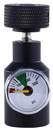 TUXING Paintball Remote Fill Adapter, Paintball ASA Fill Adapter, CO2 Air Regulator Filling Station Remote On/Off mit 3000Psi Manometer für Air Tank