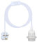 Teynewer Ceiling Pendant Light Fitting, E27 Screw Lamp Holder with Switch Suspended & Lock Ring for Shade, 2 Core Extension Cable UK Plug Pendant Light Fitting Kit (2m, White)