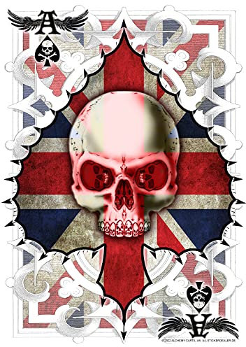 chemstickattack Aufkleber Ace of England Sticker Alchemy Gothic ca. 13x9 cm