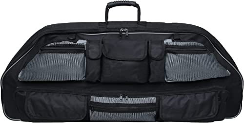 TentHome Compoundbogen Tasche Koffer Bogentasche Bogenschießen Outdoor Tragbar Bogenetui Universal Abnehmbar Bogenhalter weich Bogen Tragetasche mit Pfeiltasche Schwarz