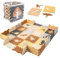 KOKOBOX Puzzlematte - Baby Krabbelmatte (30x30cm), Schaumstoff, 36 Teile, Dinosaurier-Thema