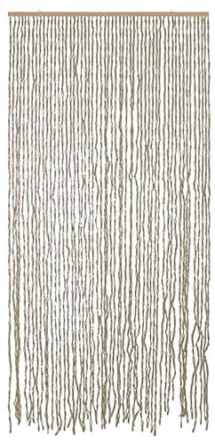 INTRECCI Tenda Antimosche per Porta Esterna, Tenda Zanzariera, Tenda a Fili per Esterno, 140x240 cm, per Porte e Finestre, in Fibra Naturale, Protegge dagli Insetti, Garantisce Ventilazione.