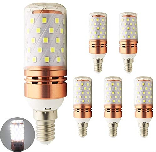 E14 LED Corn Bulb Lamp 24 V 36 V 48 V DC Warm/Kaltweiß 10 W 2835SMD 60LED DC 24-60 V für Wohnmobil, Boot, Solar- und Off-Grid, 5 Stück (Farbe: Warm Wite) (Kaltweiß)