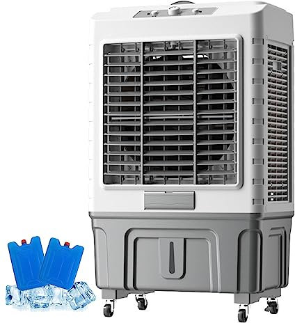 Yqyc Enfriador Evaporativo Móvil Industrial: Aire Acondicionado Comercial de Alto Volumen de Aire, Enfriador de Aire Evaporativo de Fábrica, 3 Velocidades Ajustables (Color : 200w)