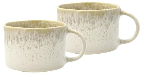 Villa Collection Allure Henkelbecher Dia 8,5 x 6 cm 0,16 Liter 2 Stck. Creme/Sand