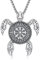 HXWZB Wikinger Schildkröte Halskette für Männer Sterling Silber Schildkröte Anhänger Wikinger Kompass Halskette Wikinger Schmuck für Männer Jungen Vater