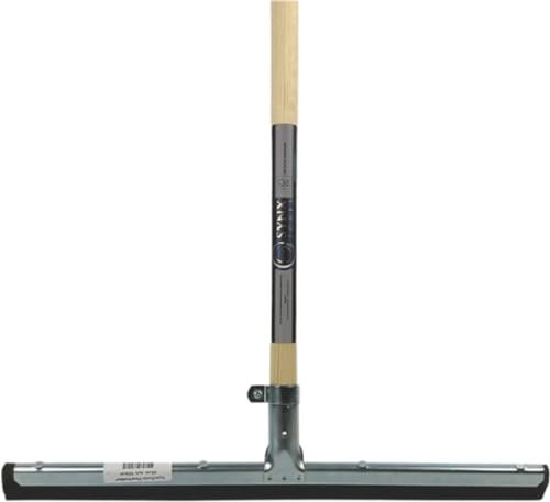 Synx Tools 60cm Bodenabzieher mit Stiel 150cm - Bodenwischer - Abzieher/Mopps - Schwarz - Bodenmopp/Bodenreiniger -Holzstahl 150cm