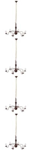 Housoutil 4 Stück Modell Kronleuchter Lichter Der Dorfoberstadt Miniaturlampe 1:12 Hängelampe Miniatur-kronleuchter Kronleuchter Lampe Spielzeug Winzig Miniatur-deckenlampe Abs Moos Geäst