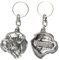 Art-Dog Niedlicher Hundeschlüsselanhänger - Exklusive Kollektion Bullmastiff Schlüsselanhänger Hund - Versilberte Keyring mit 2,5 Schloss - 4,8x4,2x8,7cm