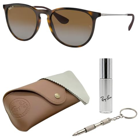 Ray-Ban RB4171 ERIKA Klassische Sonnenbrille in Phantos-Form mit Brillen-Set, hohe Steg-Passform, Retro-Sonnenbrille