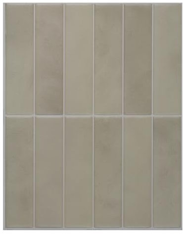 Smart Tiles Crédence adhésive pour cuisine et salle de bain, sticker carrelage mural, carreaux beige autocollants, lot de 5 feuilles, 29 x 22.86 cm