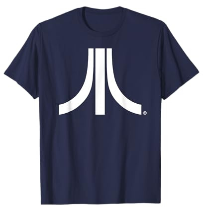 Atari White Logo Vintage 80s Gaming Retro Fun Style T-Shirt