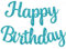 TONIFUL Hellblau Happy Birthday Banner.NO DIY 10Füße, Pre-Strung-Glitter Happy Birthday Zeichen, Happy Birthday Girlande, Happy Birthday Hintergrund, Happy Birthday Dekorationen für Frauen