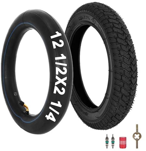 12,5 x 2,25 12-1/2 x 2 1/4 Reifen und Schlauch Set für Scooter Elektrofahrrad, 57-203 Reifen, kompatibel mit Jetson E-Bike Pocket Mod Currie eZip Schwinn