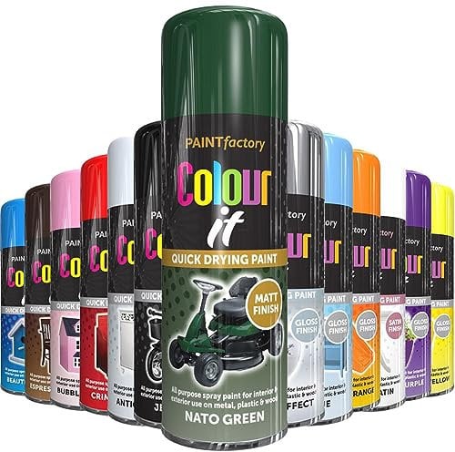 AlezyB 1x Nato Green All Purpose Spray Paint 400ml Professional Quality and Fantastic Finish, Interior, Exterior, Household Multipurpose Spray for Metal | Plastic | Wood | Glass