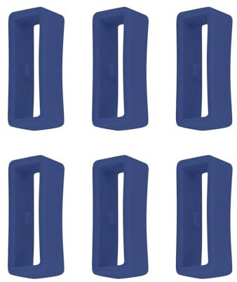 Generic Lot de 6 Boucles de Bracelet de Montre en Silicone Bleu, Compatible avec Huawei B3/B6/Casio DW5600, 16mm, Sport, Confortable, Résistant à l'usure, Facile à installer