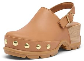 Sorel Women's Roam’N Clog RVT, Tawny Buff/Gum, 12