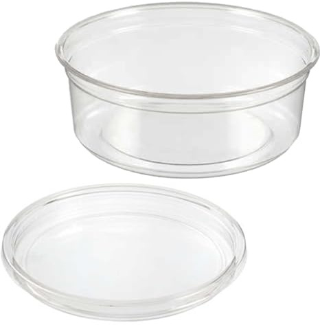 ARA CHOICE 12oz Clear Plastic Round Deli Food/Soup Chutney Sauce Leakproof Reusable Storage BPA Free Meal Prep Container Cup Jelly Shot Tubs Pots With Lids Takeaway (5)